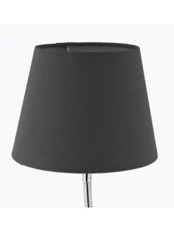 Tischlampe in Grau/ Silber - (H)47 x Ø 17 cm