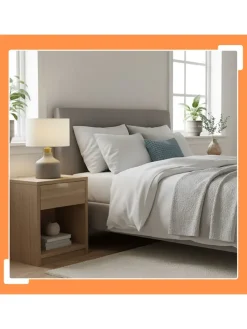 Tischlampe in Grau/ Weiß - (H)35 x Ø 25 cm