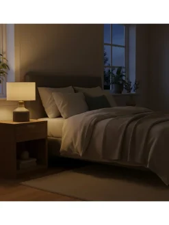 Tischlampe in Grau/ Weiß - (H)35 x Ø 25 cm