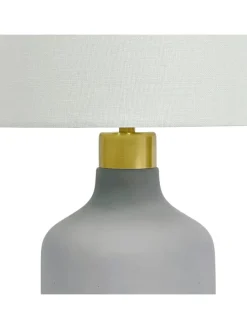 Tischlampe in Grau/ Weiß - (H)35 x Ø 25 cm