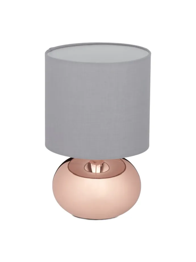 Tischlampe in Kupfer/ Grau - (H)28 x Ø 18 cm