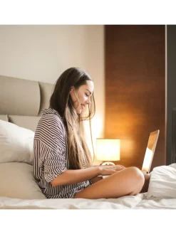 Tischlampe in Kupfer/ Grau - (H)28 x Ø 18 cm