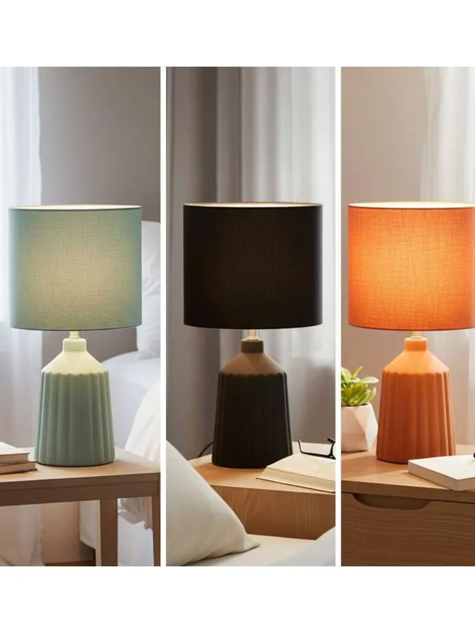 Tischlampe in Terracotta - (H)42 x Ø 23 cm