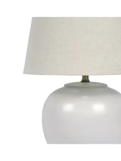 Tischlampe in Weiß/ Creme - (H)45 x Ø 30 cm