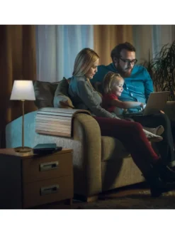 Tischlampe in Weiß/ Silber - (H)47 x Ø 17 cm