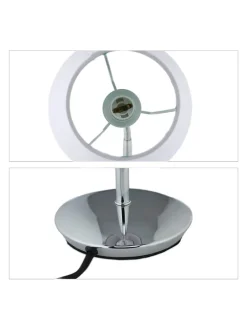 Tischlampe in Weiß/ Silber - (H)47 x Ø 17 cm