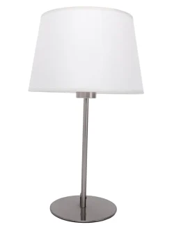 Tischleuchte "Bologna" in Chrom/ Weiß - (H)45 cm