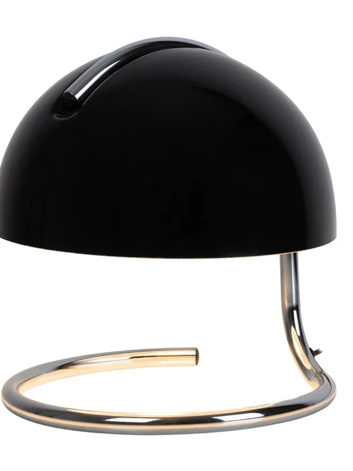 Tischleuchte "Burano" in Schwarz - (H)25 x Ø 23,5 cm