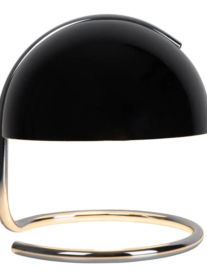 Tischleuchte "Burano" in Schwarz - (H)25 x Ø 23,5 cm