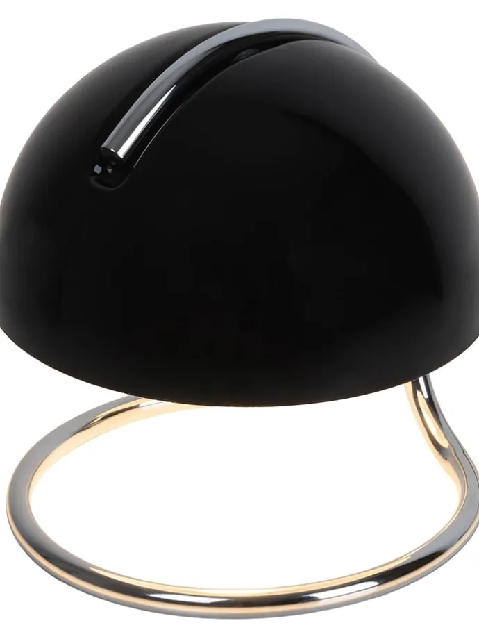 Tischleuchte "Burano" in Schwarz - (H)25 x Ø 23,5 cm