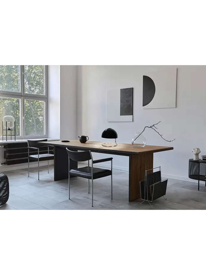 Tischleuchte "Burano" in Schwarz - (H)25 x Ø 23,5 cm