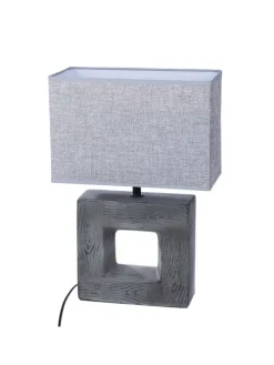 Tischleuchte Carré grau - (H) 45cm