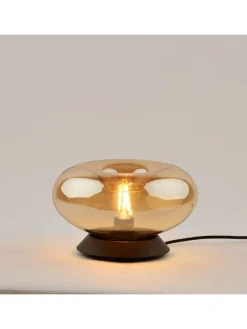 Tischleuchte Cruet E27 Up & Low Glas mit Schalter in Amber