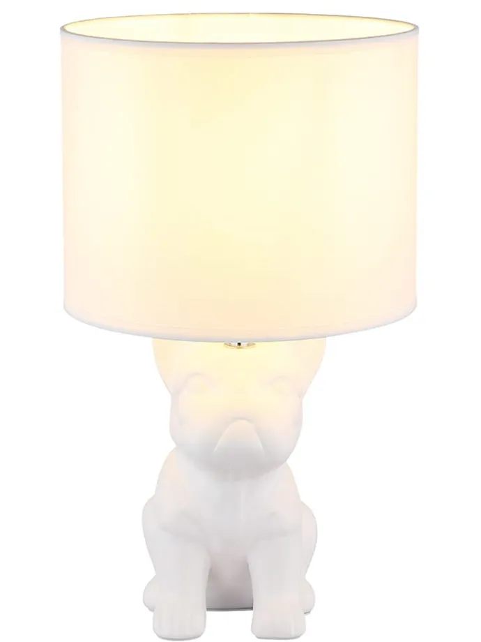 Tischleuchte ''Dogo'' in Weiß - (B)23,3 x (H)40 x (T)22 cm
