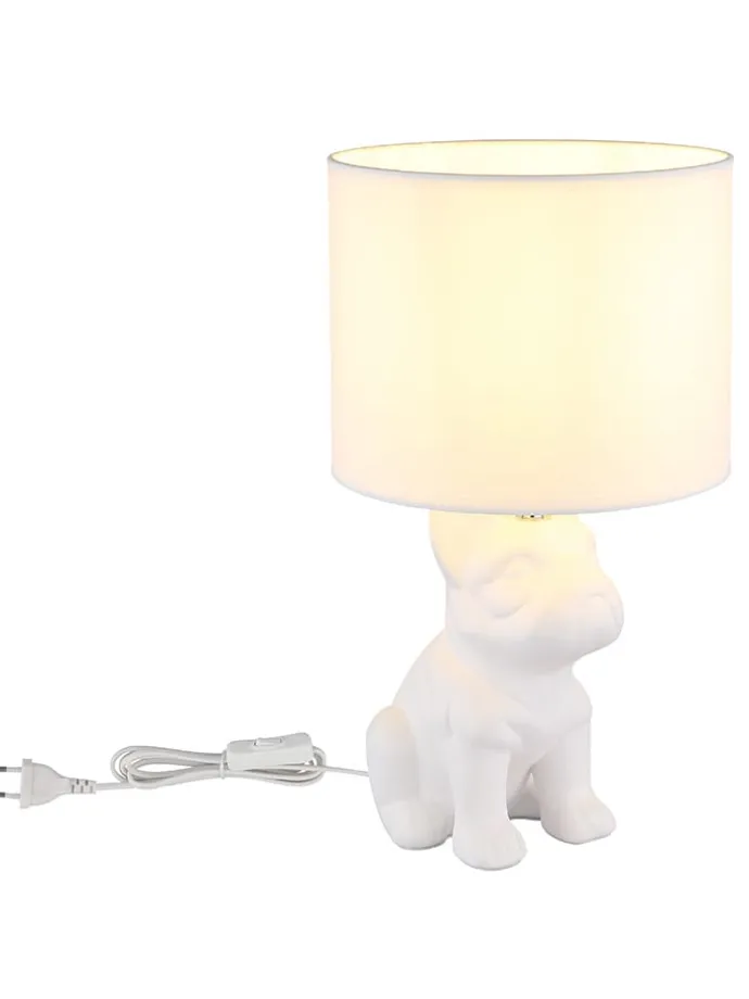 Tischleuchte ''Dogo'' in Weiß - (B)23,3 x (H)40 x (T)22 cm