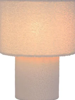 Tischleuchte "Fluffy" in Weiß - (H)31 x Ø 23 cm