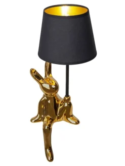 Tischleuchte "Helge" in Gold/ Schwarz - (H)45 x Ø 18 cm