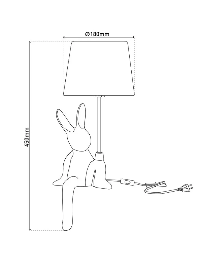 Tischleuchte "Helge" in Gold/ Schwarz - (H)45 x Ø 18 cm