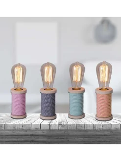 Tischleuchte in Hellblau - (H)12 cm