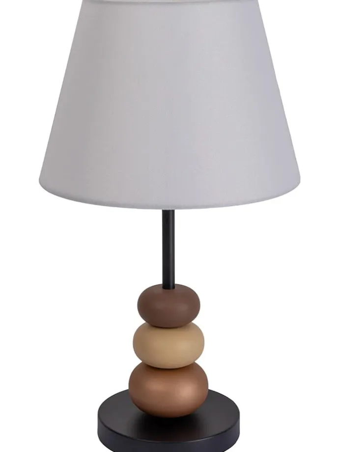 Tischleuchte in Schwarz/ Braun/ Grau - (H)50 x Ø 28 cm