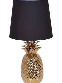 Tischleuchte in Schwarz/ Gold - (H)42 cm