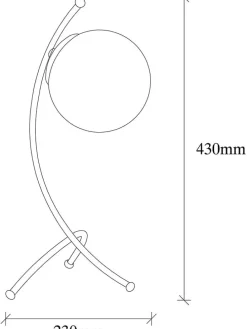 Tischleuchte in Weiß/ Hellbraun - (B)23 x (H)43 cm