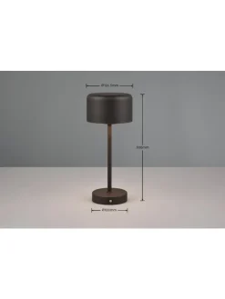 Tischleuchte JEFF in schwarz matt