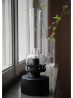 Tischleuchte "Kandella" in Schwarz/ Transparent - (H)31 x Ø 10,5 cm
