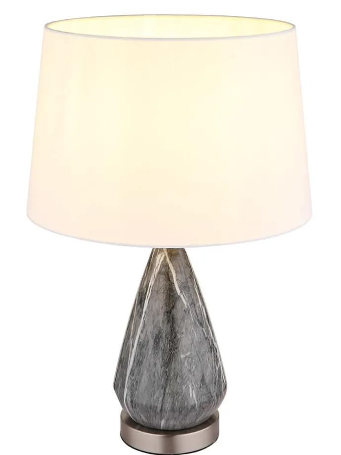 Tischleuchte ''Kisa'' in Grau - (H)54 x Ø 35 cm