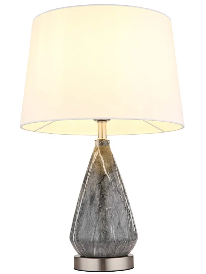 Tischleuchte ''Kisa'' in Grau - (H)54 x Ø 35 cm