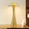Tischleuchte LED in gold USB Wiederaufladbar Touch Dimmbar