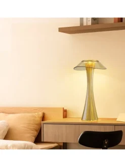 Tischleuchte LED in gold USB Wiederaufladbar Touch Dimmbar