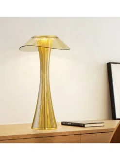Tischleuchte LED in gold USB Wiederaufladbar Touch Dimmbar