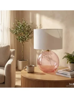 Tischleuchte LUMENZA in Pink / Weiß