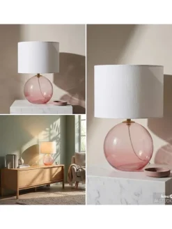 Tischleuchte LUMENZA in Pink / Weiß