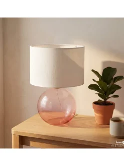 Tischleuchte LUMENZA in Pink / Weiß