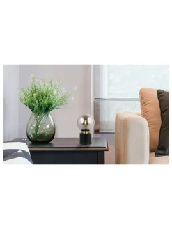 Tischleuchte "Marka" in Schwarz - (H)24,5 x Ø 15 cm