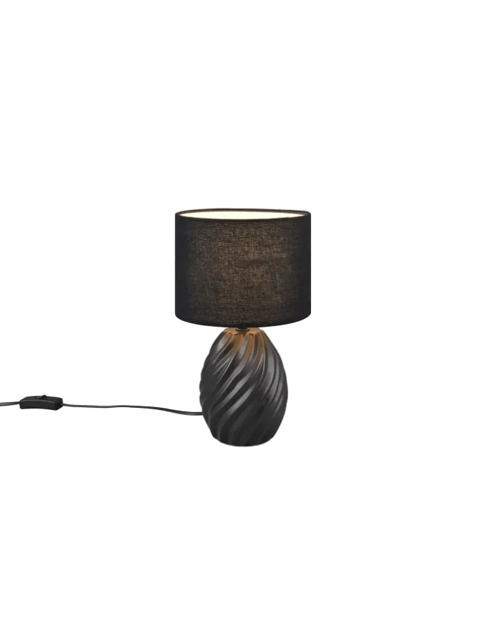 Tischleuchte MELVA in schwarz matt