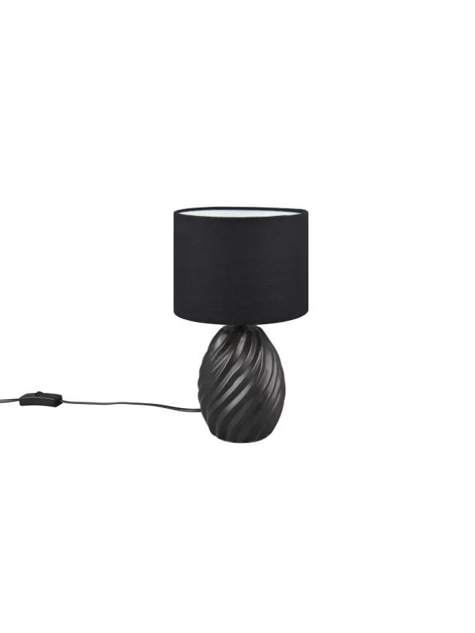 Tischleuchte MELVA in schwarz matt