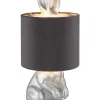 Tischleuchte "Rabbit" in Silber/ Schwarz - (H)41 x Ø 18 cm
