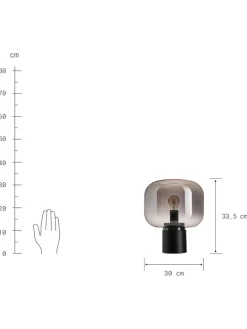 Tischleuchte RUNA in Schwarz