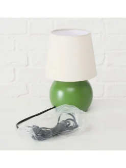 Tischleuchte "Sabia" in Weiß/ Grün - (H)21,8 cm