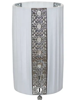 Tischleuchte "SHERYL" in weiß - (L)12.5 cm x (B)12.5 cm x (H)23 cm