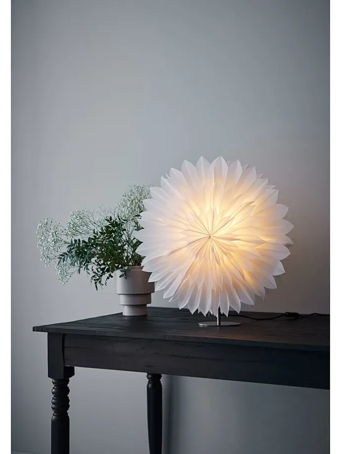 Tischleuchte "Solina" in Weiß/ Silber - (B)60 x (H)62 x (T)10 cm