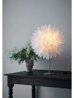 Tischleuchte "Solina" in Weiß/ Silber - (B)48 x (H)75 x (T)16 cm