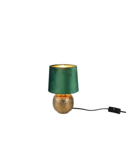 Tischleuchte SOPHIA in grün/goldfarbig