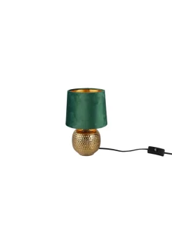 Tischleuchte SOPHIA in grün/goldfarbig