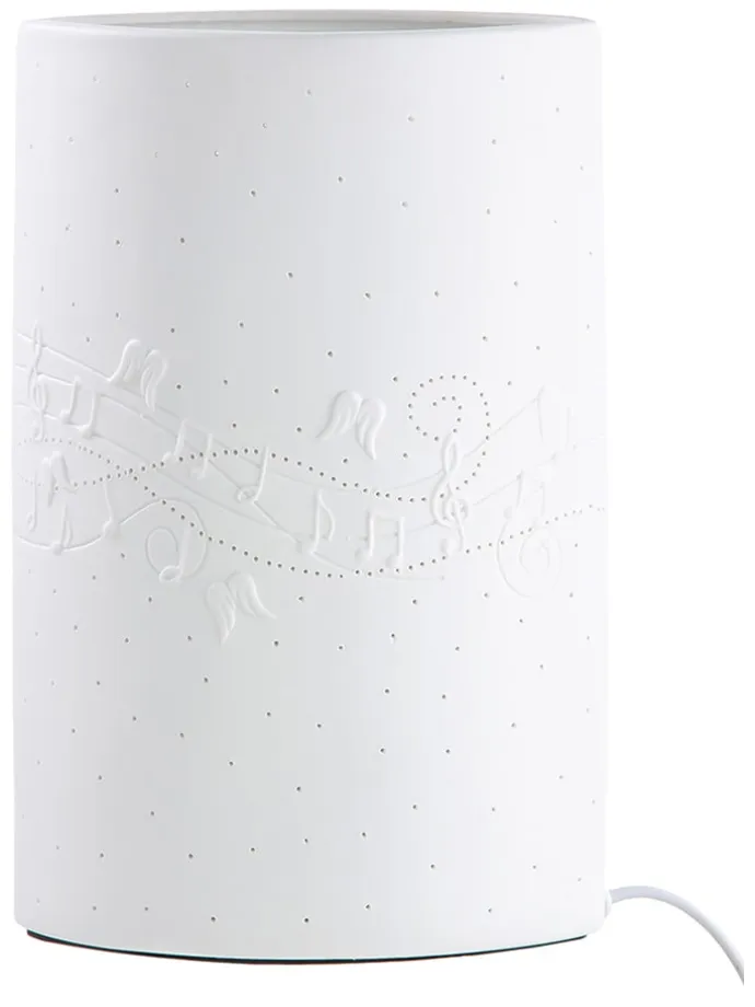 Tischleuchte "Weihnachtsklänge" in Weiß - (B)18 x (H)28,5 cm