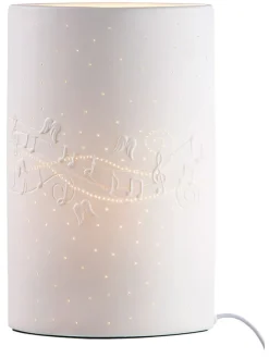 Tischleuchte "Weihnachtsklänge" in Weiß - (B)18 x (H)28,5 cm