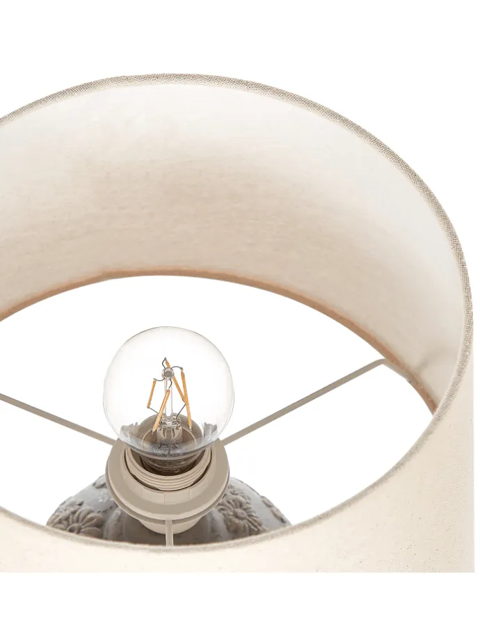 Tischleuchten FERREY in Grau/Beige - (W) 30 x (H) 46 x (L) 30 cm